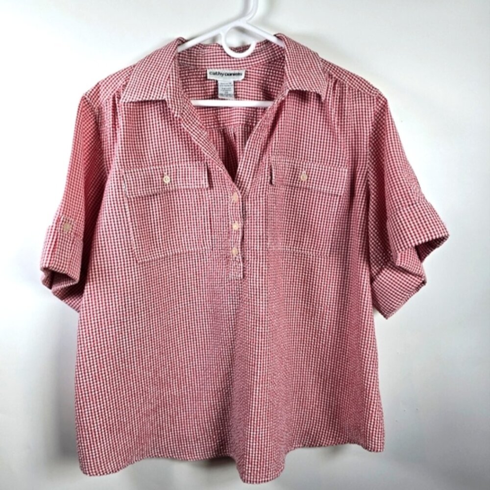 Cathy Daniels Gingham Blouse